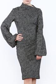  Asymmetrical High Neck Dress