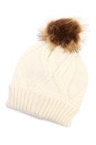  Fuzzy Pom Pom Beanie