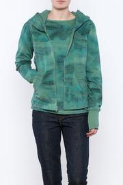  Aqua Ruched Hoodie
