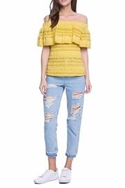  Off The Shoulder Yellow Top
