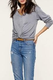  Grey Crossfront Sweater