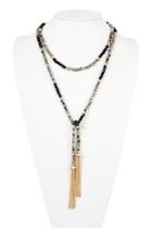  Two-tone Glass-beads Long-necklace