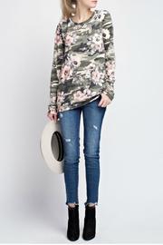  Camo Floral Top