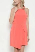  Round Neck Solid Dress