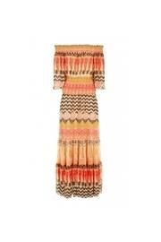 Orange Mix Print Dress