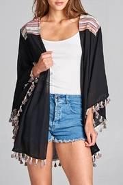  Embroidered Tassel Cardigan