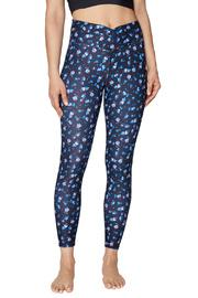  Crossover Waistband Floral Legging