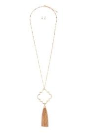  Moroccan-quatrefoil-pendant-necklace And Earring-set