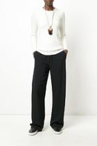  Crew-neck Bell-sleeved Sweater
