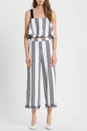 Fringe-hem Crop Top