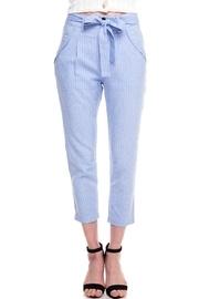  Belted Stripe Trousers