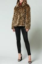  Animal Print Fur Jacket