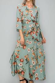  Floral Tie Waist Dress