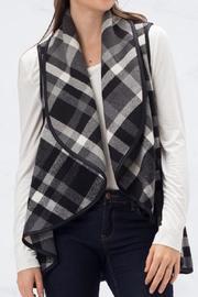  Plaid Drape Vest