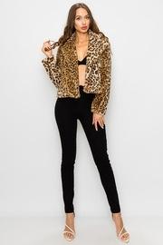  Leopard Zip-up Blazer