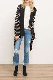  Stripe Open Cardigan