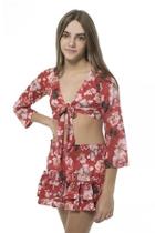  Red Flower Skirt