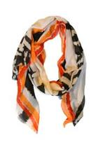  Orange Fringe Scarf