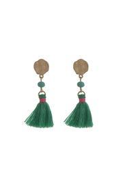  Green Tassel Earrings