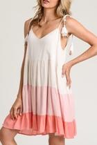  Tiered Coral Dress