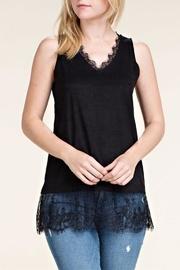  Suede Tank Lace-trim