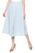  Cotton A-line Maxi Skirt