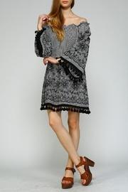  Tassel-trim Off-shoulder Dress