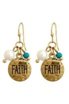  Faith Engraved-message Hook-earrings
