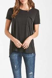 Black Split-back Tee