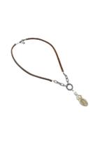  Quartz Leather Necklace