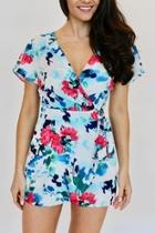  Somers Floral Wrap Romper