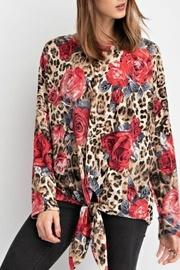  Leopard Rose Top