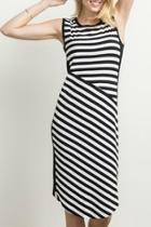  Striped Longline Dress