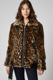  Faux Leopard Biker Jacket