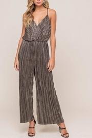  Metallic Surplice Jumpsuit