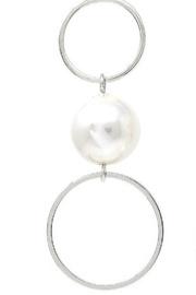  Delicate Double Metal Hoop With Pearl Drop
