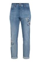  Floral Embroidered Jean