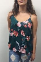  Green Floral Blouse
