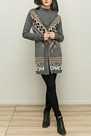  Geometrical Open Cardigan