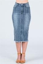  Stripe Denim Skirt