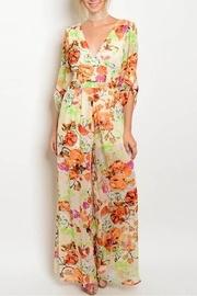  Cream Floral Jumpsuit