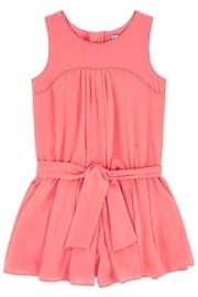  Coral Crêpe Romper
