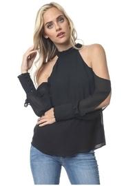  Ruffled Mockneck Blouse