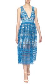  Royal Blue Crochet Dress
