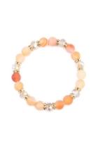  Natural-stone, Rondelle-beads-stretch-bracelet