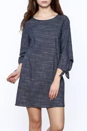  Chambray Tie Shift Dress