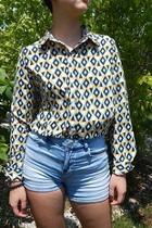  Geometry Shirt-collar Blouse