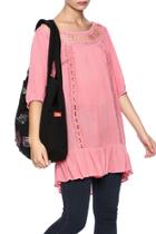  Coral Lace Tunic