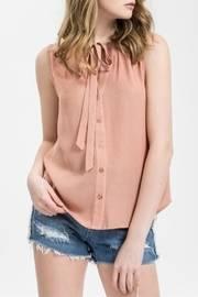  Blush Tie Neck Top