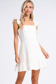  Linen Ruffle Detail Dress